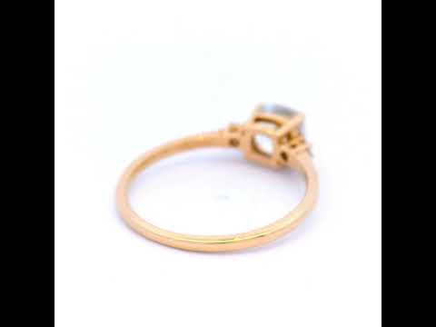 Aquamarine & Diamond Dress Ring