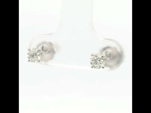 Diamond Stud Earrings set in 18 carat White Gold