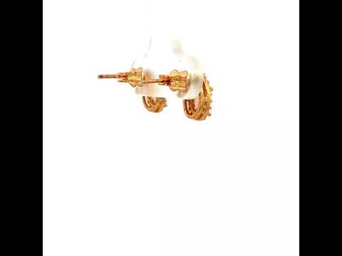 Tear Drop Stud Earrings in Yellow Gold