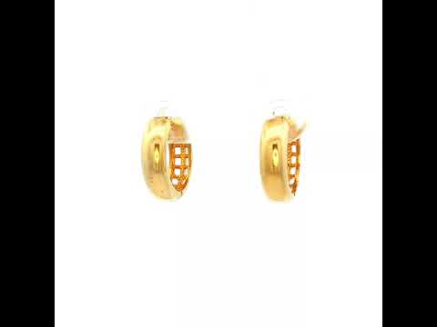 Light Weight Hoop Earrings in Yellow Gold