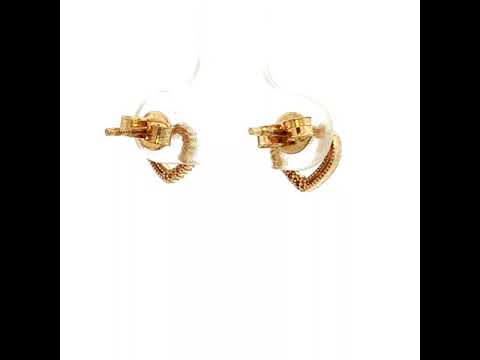 Hearth Shape Stud Earrings in Yellow Gold