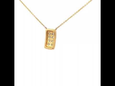 Yellow Gold Diamond Pendant Necklace