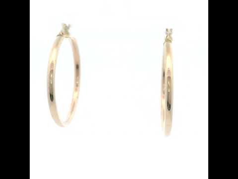 Yellow Gold Plain Hoop Earrings