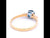 London Blue Topaz and Tapered Baguette Diamond Dress Ring