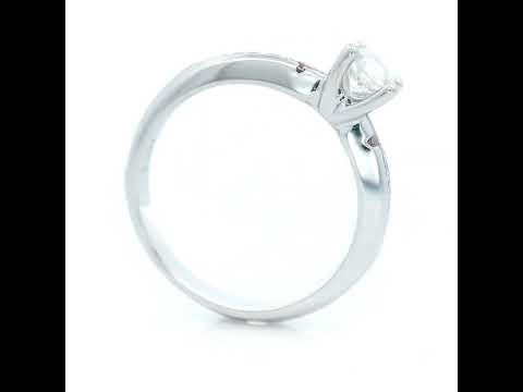 White and Pink Argyle Engagement Ring in White Gold