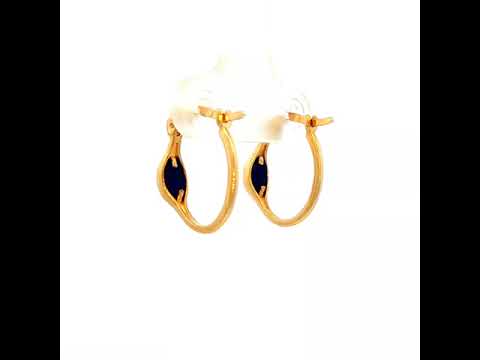 Fine Bubble Stone Earrings in Yellow GOld