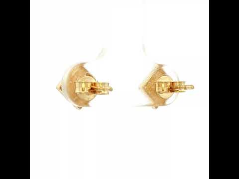 Square Stud Earrings in Yellow Gold