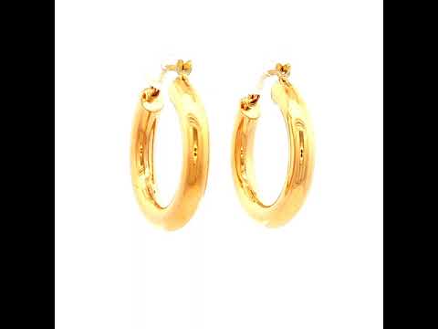 Classic Yellow Gold Hoop Earrings