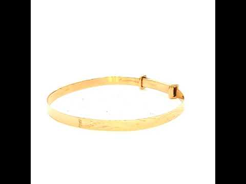 Expanding Baby Bangle in Yellow Gold