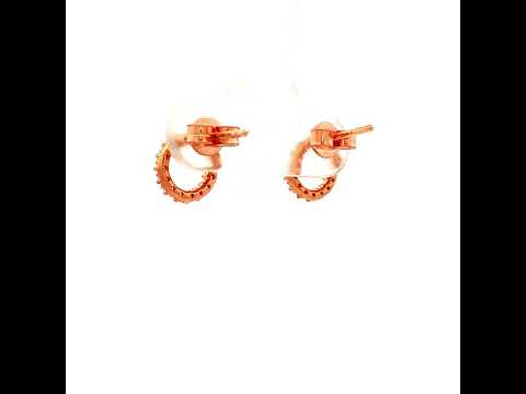 Open Circle Stud in White Gold