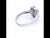 Aquamarine and Diamond Halo Dress Ring in White Gold