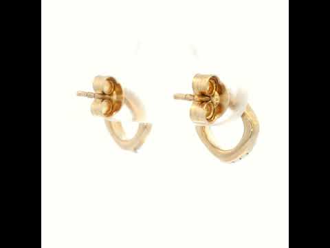 Yellow Gold Open Square Studs