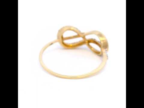 Diamond Infinity Set in Yellow Gold