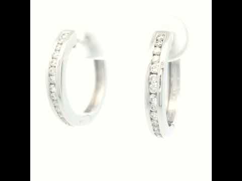 14K 0.50CT Dia RND HOOP EARRINGS WG