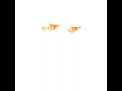 Round Ball Stud Earrings in Yellow Gold