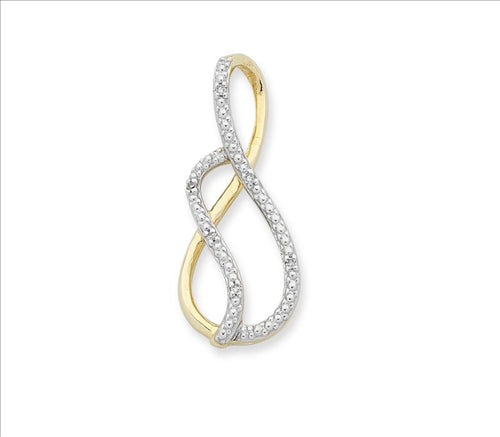 9ct Gold Diamond Pendant