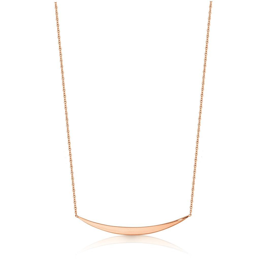 9ct Rose Gold Moon Bar Necklet