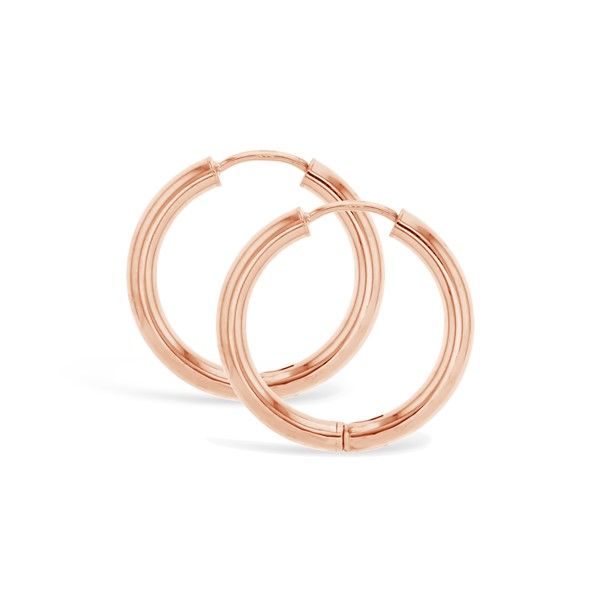 9ct Rose Gold Round Huggies Earrings