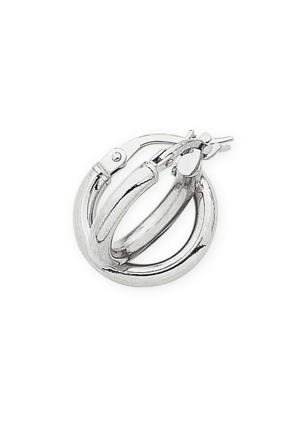 9ct White Gold Silver Filled Hoops