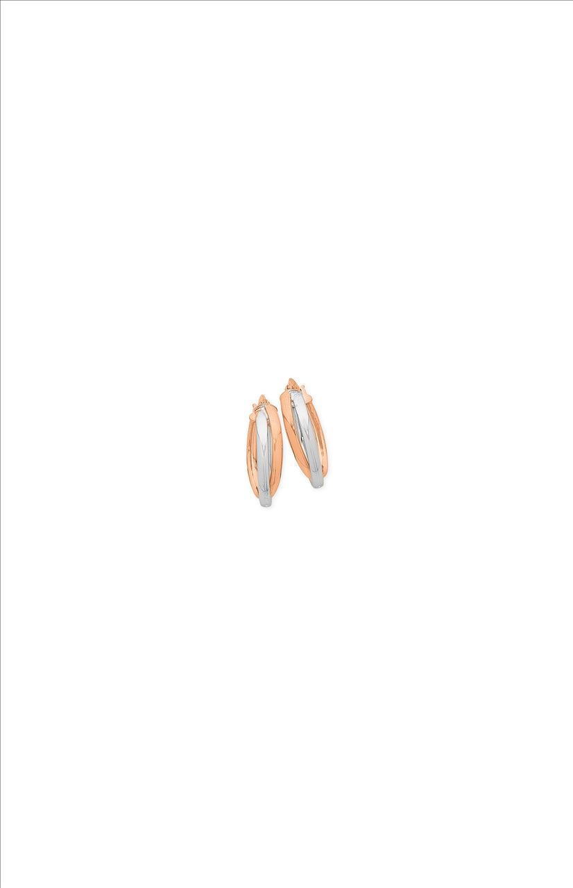 9 Carat Two-Tone Hoops