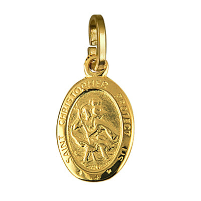 Oval St. Christopher in 9ct Yellow Gold