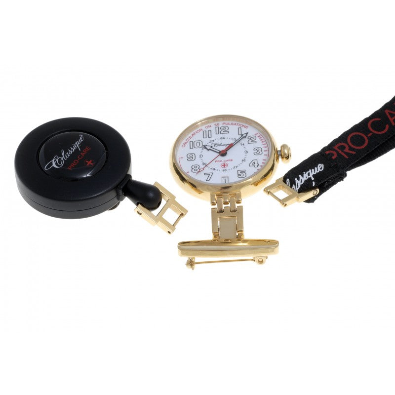 Gold Plated Nurses Fob Watch