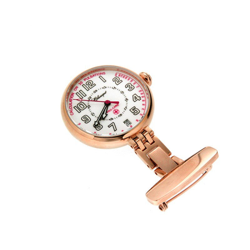 Classique Rose Gold Plated Nurse&#39;s Watch