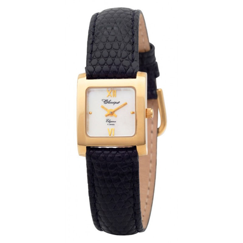 Classique Ladies 14ct Solid Gold Dial Swiss Quartz Watch