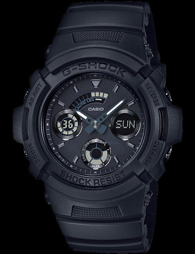 G Shock AW591BB-1A Duo Black Out Series