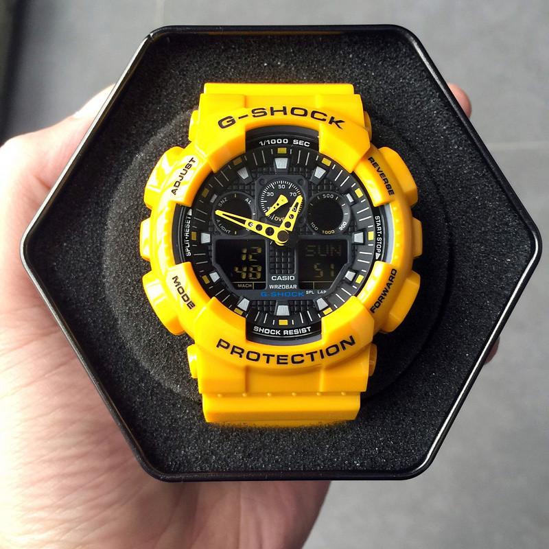 Casio G-Shock GA100A-9A 200M Yellow Watch