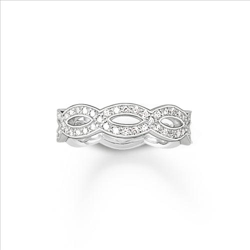 Thomas Sabo Sterling Silver Fine Love Knot Ring