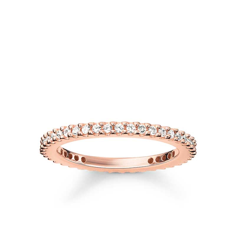 Thomas Sabo Delicate Rosé Gold Plated with Cubic Zirconias Mini Ring