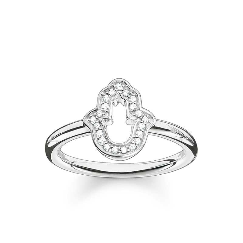 Thomas Sabo Sterling Silver Hand Of Fatima Ring