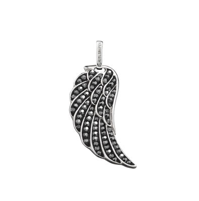 Engelsrufer Silver Pendant Wing with Black Crystals