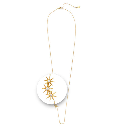 Nikki Lissoni Gold Plated Collected Stars 70cm Necklet