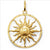 Thomas Sabo Gold Plated Large Round Sun Pendant