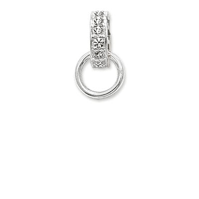Thomas Sabo Sterling Silver Carrier White Pave Pendant