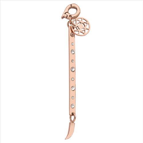 Nikki Lissoni Rose Gold Chic Lucky Tooth Rose 58mm Charm