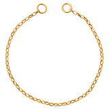 Nikki Lissoni Oval Gold Plated Cable Tag Bracelet 13cm