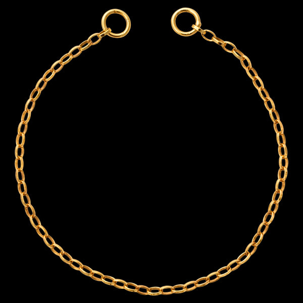 Nikki Lissoni Oval Gold Plated Cable Tag Bracelet 13cm