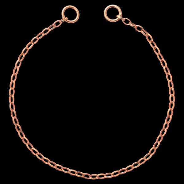 Nikki Lissoni Rose Gold Plated Oval Cable Tag Bracelet 11cm