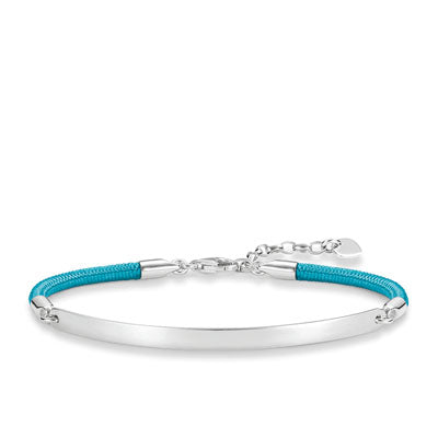 Thomas Sabo Light Blue Cord Bracelet 16.5-19.5cm