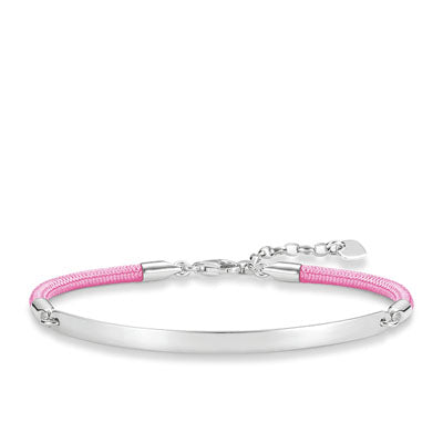 Thomas Sabo Light Pink Cord Bracelet 16.5-19.5cm