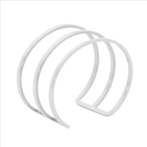 Ellani Stainless Steel Triple Band Cuff