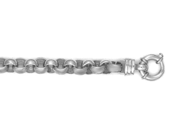 Sterling Silver 19cm Belcher Bracelet
