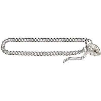 Oval Curb Link Bracelet with Padlock