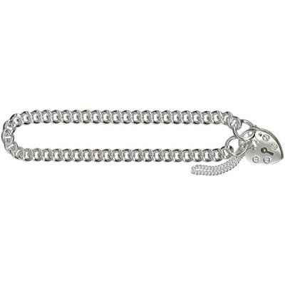 Oval Curb Link Bracelet with Padlock