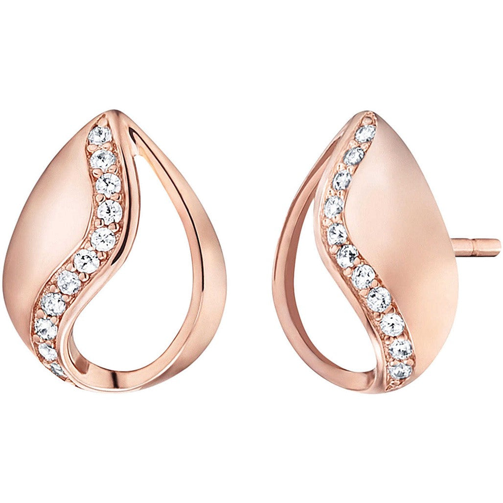 Engelsrufer Rose Gold Cubic Zirconia Tear Stud Earrings