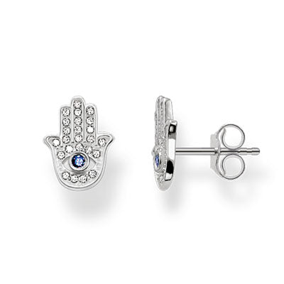 Thomas Sabo Hamsa Blue Stud Earrings