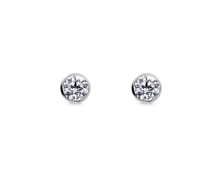 Ellani Bezel Set Cubic Zirconia Studs